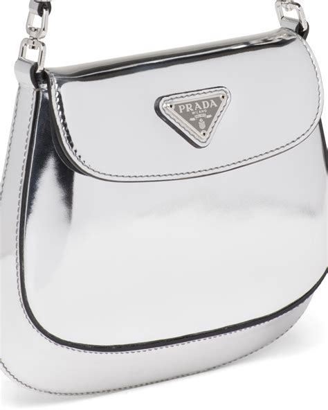 silver Prada bag